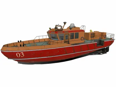 Towboat Low-poly PBR Low-poly 3D model