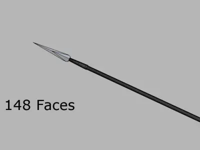 medieval spear 3D model