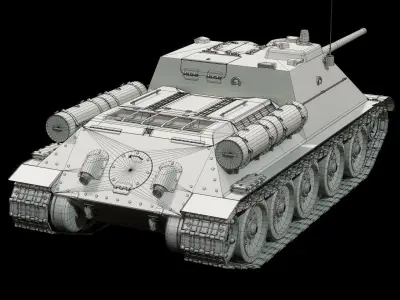 SU-85 - Base Mesh 3D model