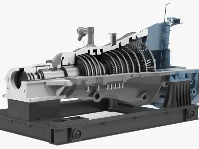  Cross Section of Steam Turbine 