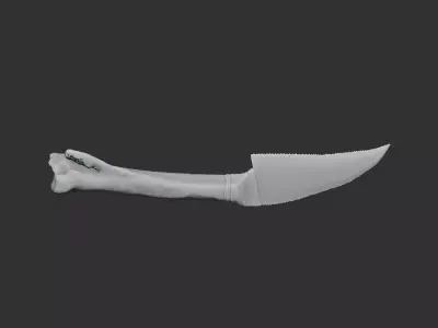 Stone knife Low-poly 3D model