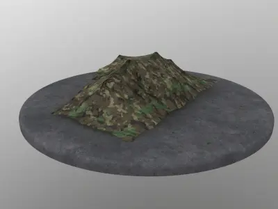 Tent 3d model camouflage 3D model