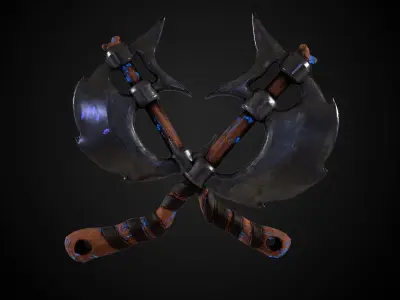 stylized axe  Low-poly 3D model get