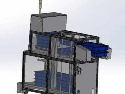 Stacking box feeding machine 3D model by forestlsls