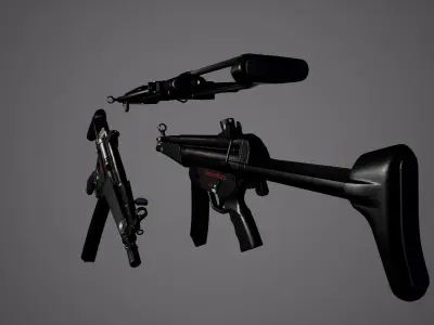 Mp5 Rifle Low-poly 3D model