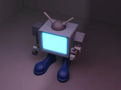 Classic TVBOT TV Robo AI Low-poly 3D model