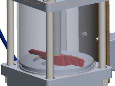 Molding machine for the production of silicone fishing lures 3D model