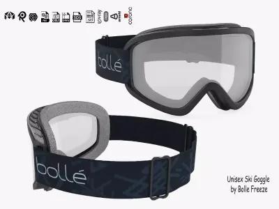 Unisex Ski Goggle by Bolle Freeze 3D model