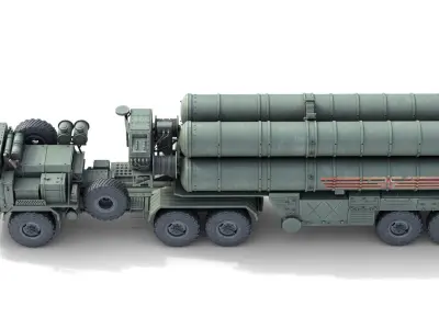 S-400 Triumf Air Defense System Low-poly 3D model