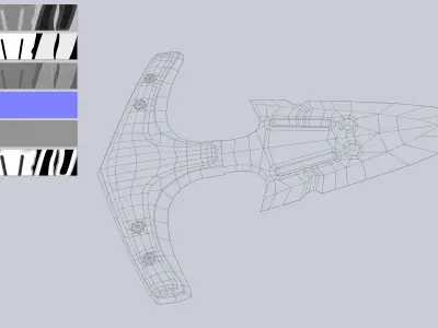 Punch dagger Low-poly 3D model