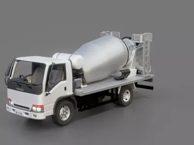 Isuzu NKR Concrete Mixer 3D model