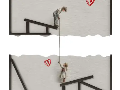 Illustrated wall art frame - Part 7 3D model