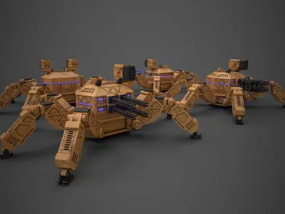 Crab Tank Low-poly 3D model