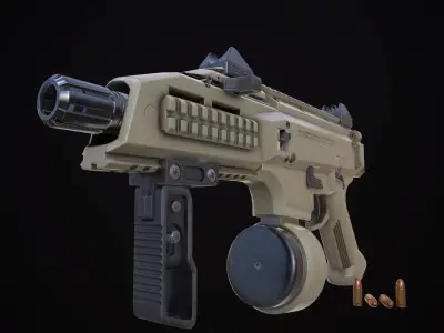 CZ Scorpion EVO 3 S1 Pistol Low-poly 3D model