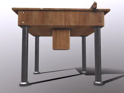 Circular Saw Bench Low-poly 3D model