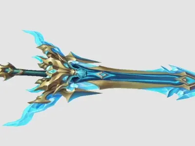 Ice Demon Sword Low-poly 3D model