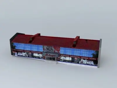 M Video building with roof Free 3D model
