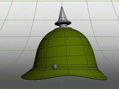 German spiked prussian helmet 3D model