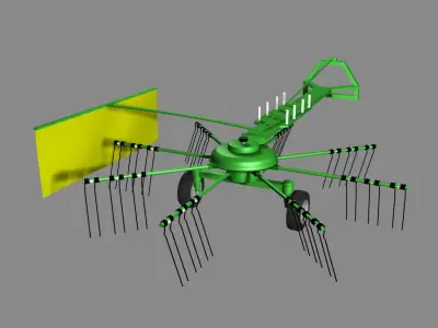 Rotary hay rake 3D model