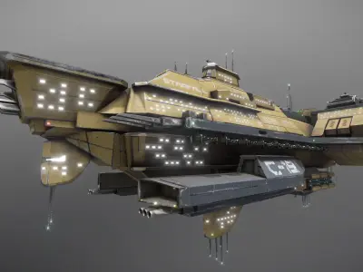 Space Force 1 Carrier Low-poly 3D model