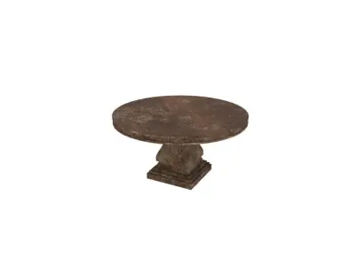 Rounded table Free low-poly 3D model