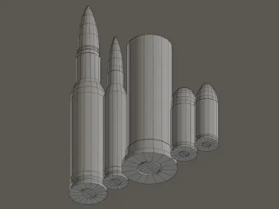 Bullet Pack Low-poly 3D model purchase