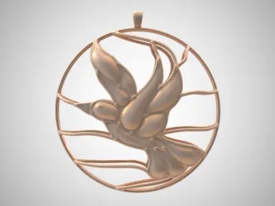 Cage Bird Necklace 3D print model