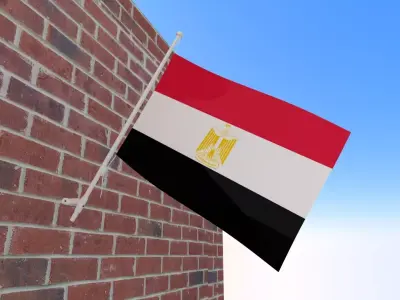 Flag of Egypt 3D model