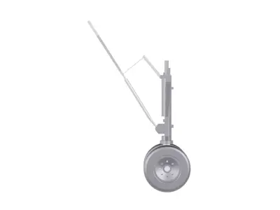 Simple landing gear rigged 3D model