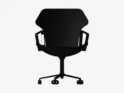Chair - Office - Worksmart - Standard Back - Castors Low-poly 3D model