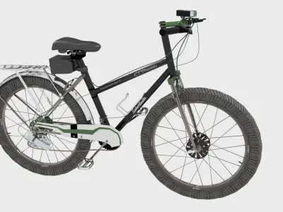 Mountain Bicycle 15 Speed Low-poly 3D model