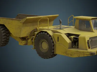 Mining Truck 1B Low-poly 3D model