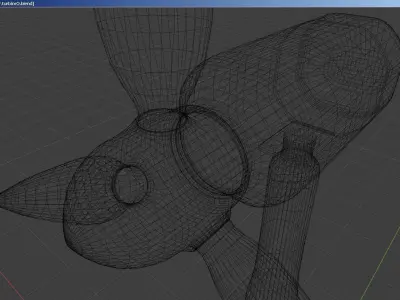 Wind Turbine with rotatable blades 3D model