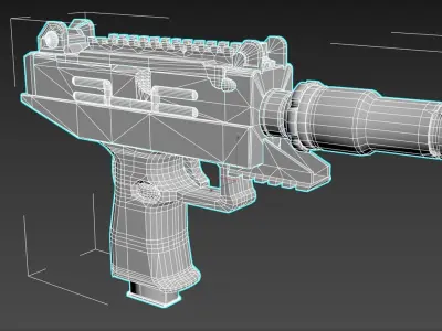 UZI PISTOL  Low-poly 3D model
