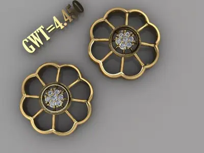 EARING STUDS  3D model 5