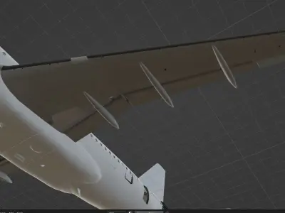 Airbus a320 cabin and cockpit 3D model