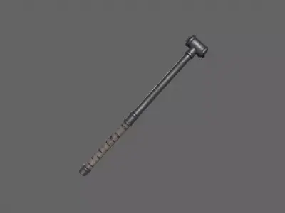 PBR Pipe Weapon V2d Low-poly 3D model