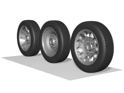 Three wheels 3D model