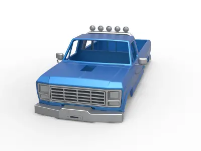 Shell of vintage Monster Truck V3 Scale 1 to 25 3D print model