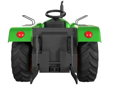 Tractor 3D model - Textured and UV Mapped