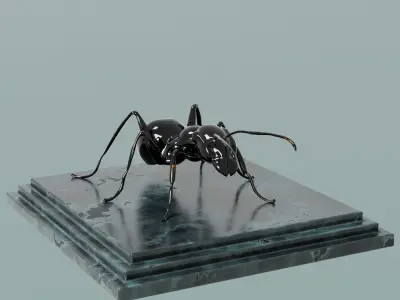 House Decoration Ant Statue Low-poly 3D model