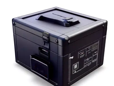SciFi Utility Case with Power Outlet Low-poly 3D model