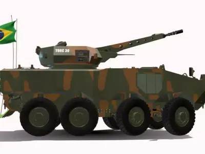 iveco guarani 8x8 Low-poly 3D model
