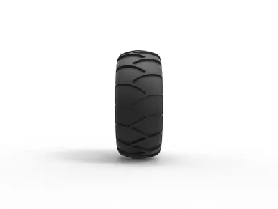 Tire for sand and snow 2 Scale 1 to 25 3D print model