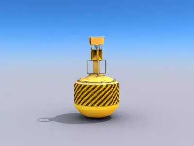 Ocean Buoy Low-poly 3D model