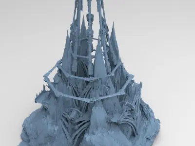 Iron Keep Ringed walkway mount 3D model