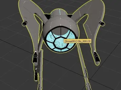 fighter space ship Free 3D model
