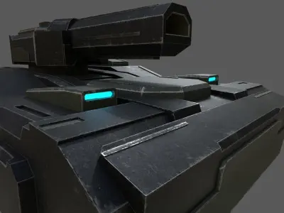 SCI FI WAR TANK II Low-poly 3D model