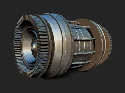 POWERCELL orange light bulb 3D model
