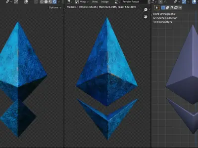 ethereum model logo Free 3D model